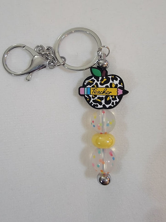 "Teacher" Bar Keychain