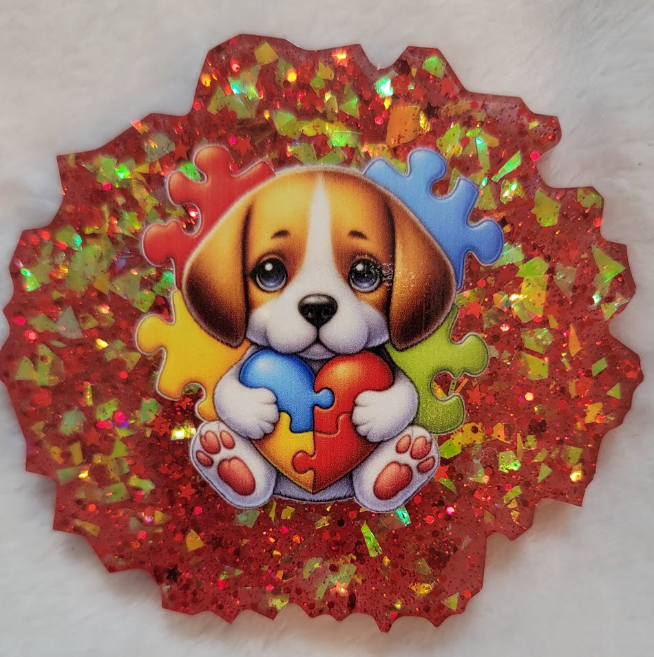 Puppy Autism Coasters