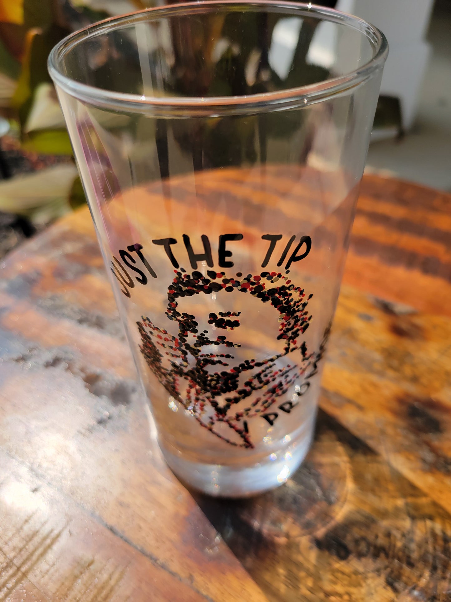 Jason. Just The Tip. Drinking Glass.