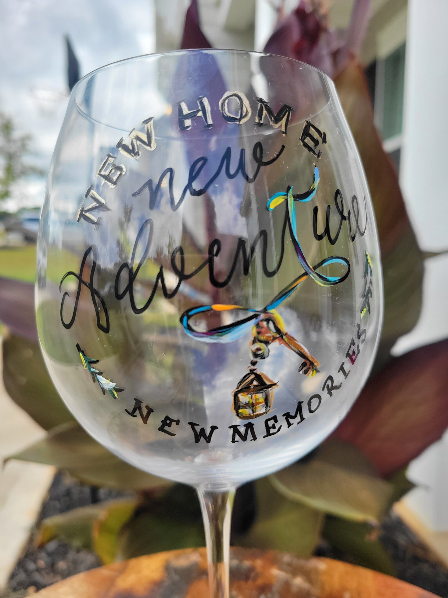 New Adventure. Wine Glass