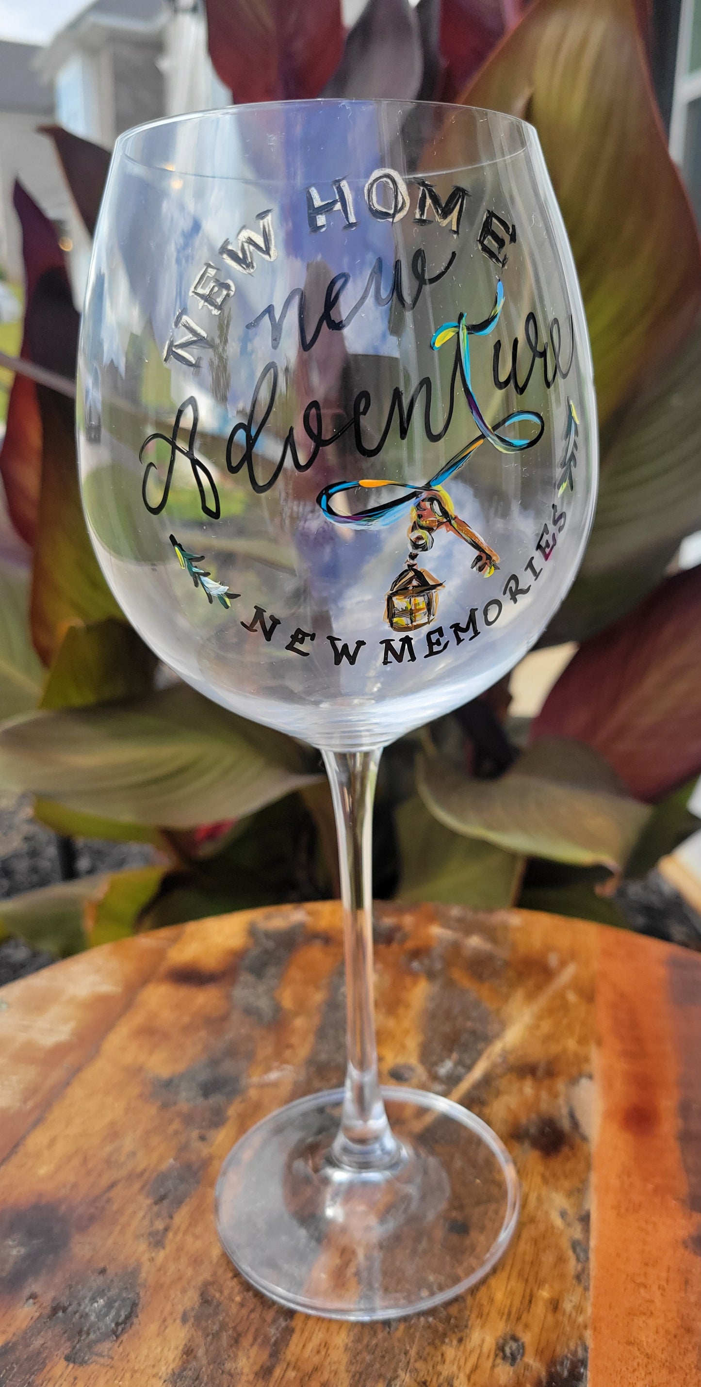 New Adventure. Wine Glass