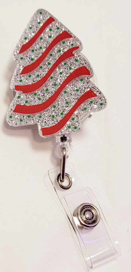 Christmas Tree Cake Badge Reel