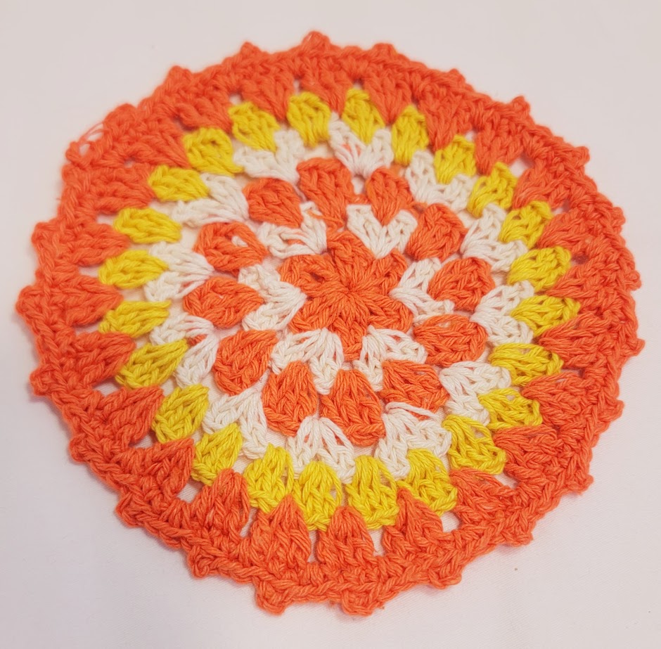 Rainbow Crochet Coasters