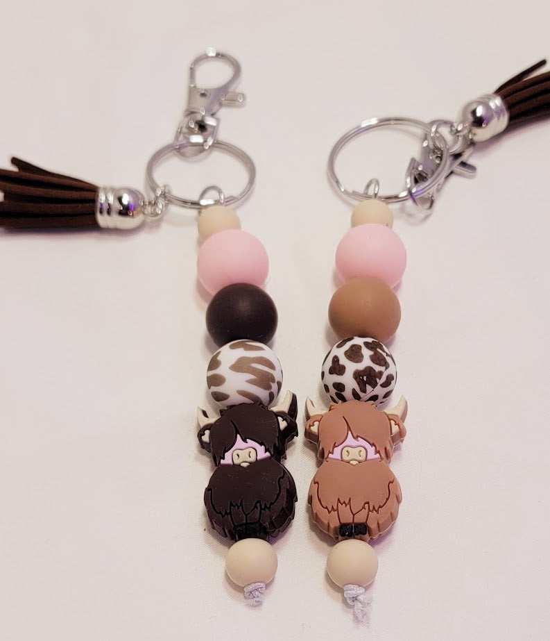 Highland Cow Keychain - multiple options available