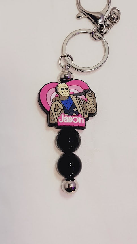 Heart Horror Beaded Bar KeyChain - Multiple Options