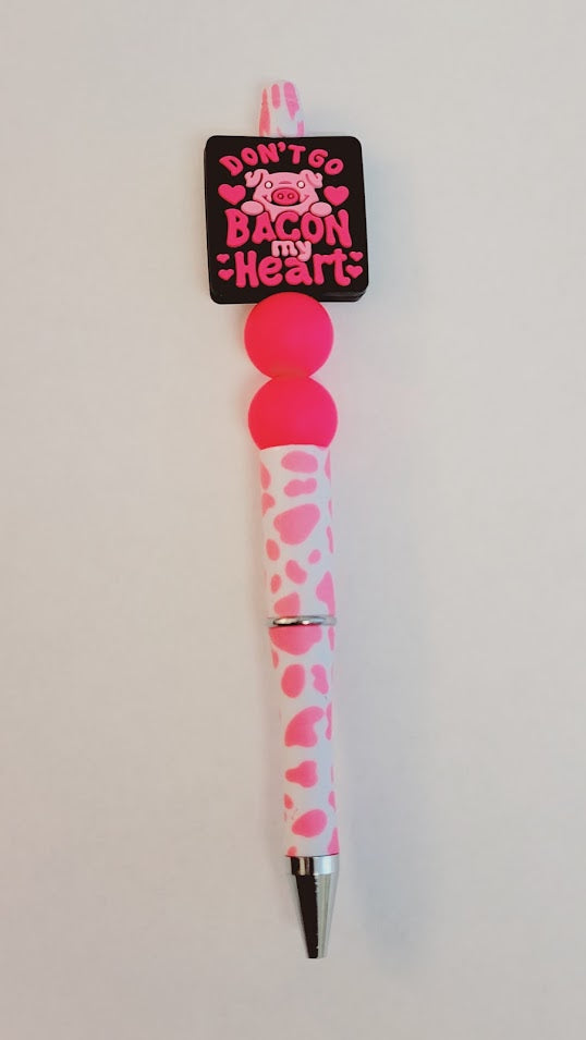 "Don't go Bacon my Heart" beaded pen
