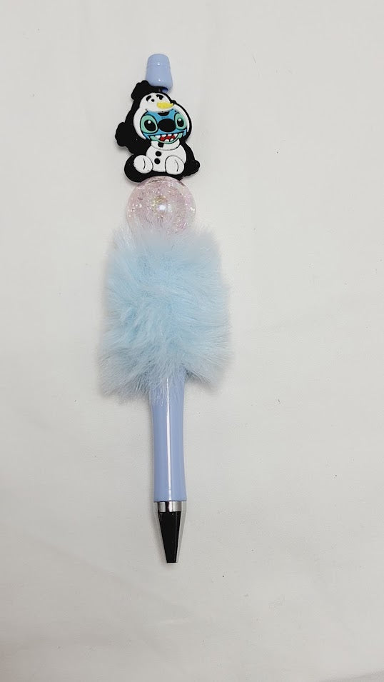 Stitch Dressed as Olaf Beaded Pen - 2 Options