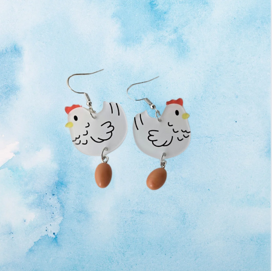 Chicken and Egg Earrings