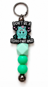Fluffy Keychain - "Don't be a Hippo-Twat-Amus" (Copy)