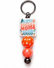 "Anti-Social Moms Club" - Beaded Bar Keychain