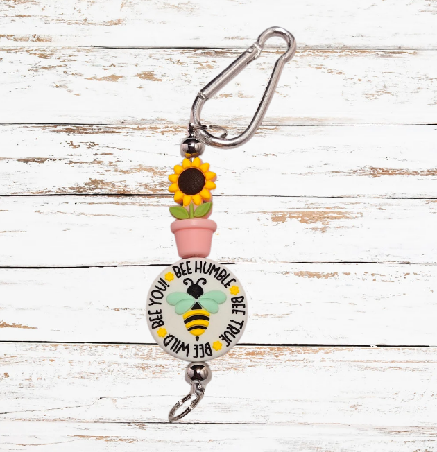"Bee Kind, Bee True, Bee Humble, Bee you" Keychain
