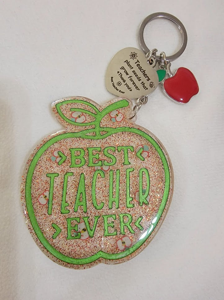 "Best Teacher Ever" Keychain