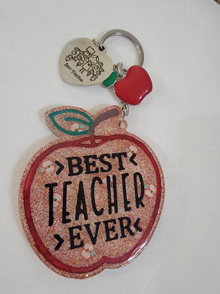 "Best Teacher Ever" Keychain