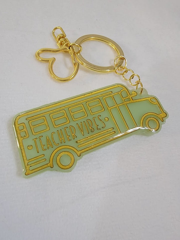 "Teacher Vibes" Keychain