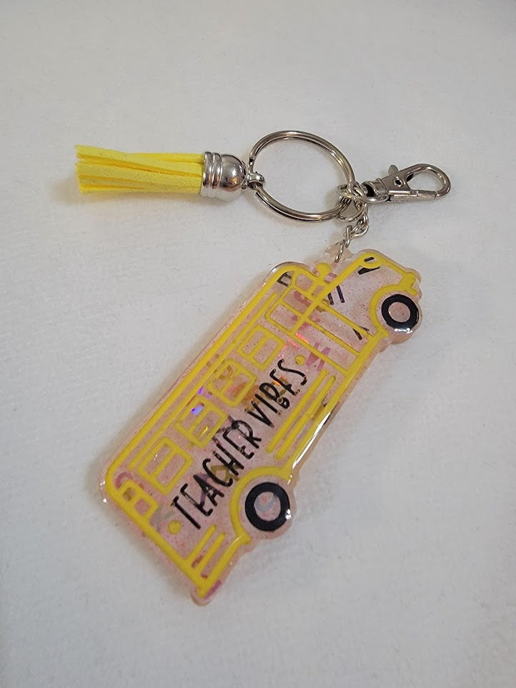 "Teacher Vibes" Keychain