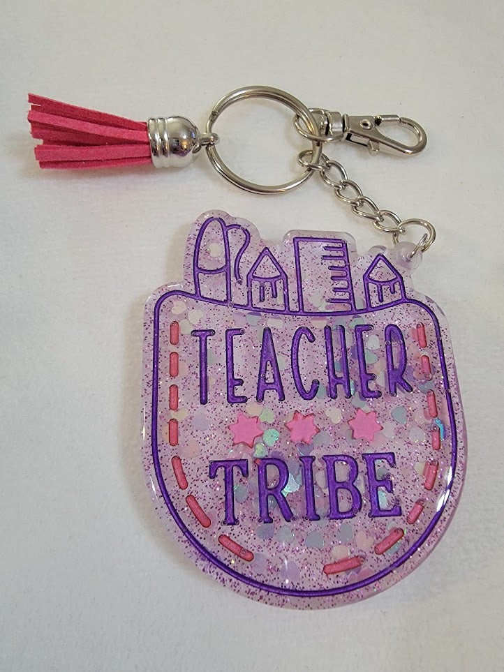 "Teacher Tribe" Keychain