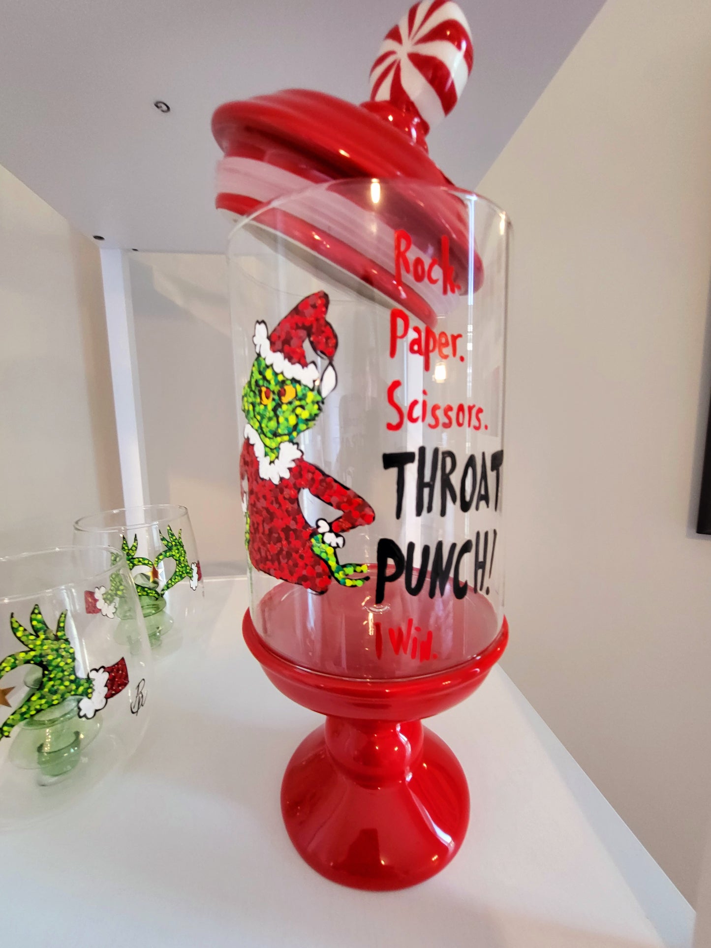 Grinch Candy Jar