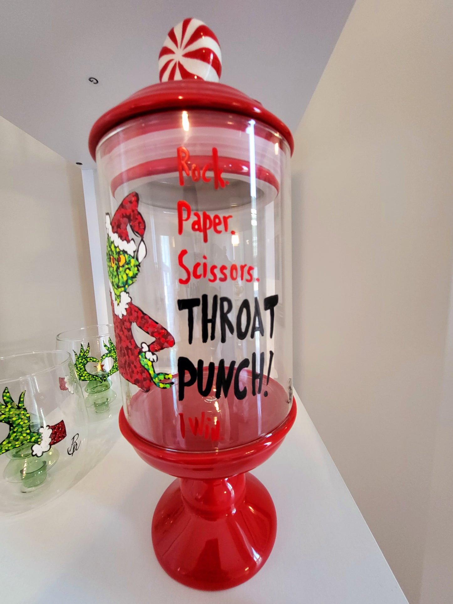 Grinch Candy Jar