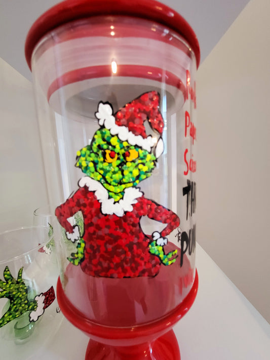 Grinch Candy Jar