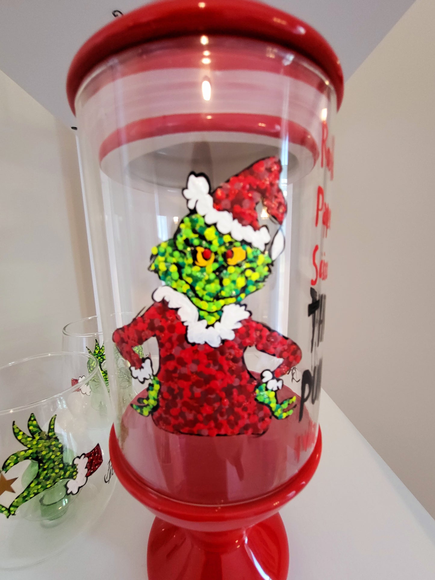 Grinch Candy Jar