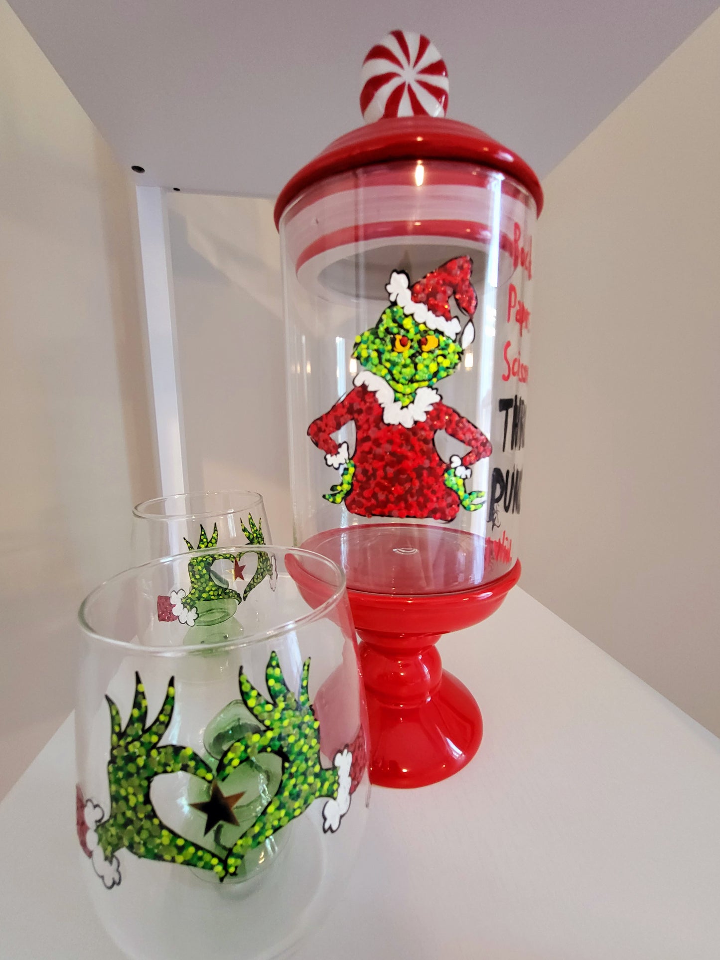 Grinch Candy Jar