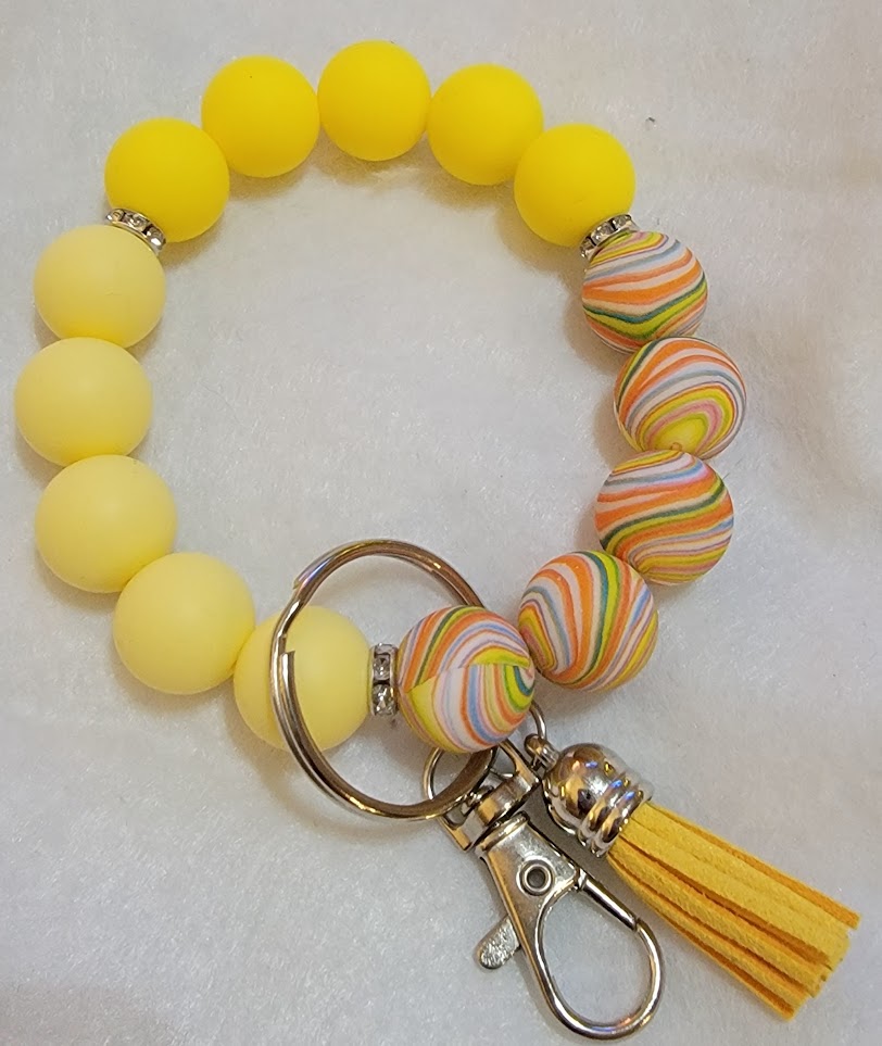 Sunshine Yellow Wristlet Keychain