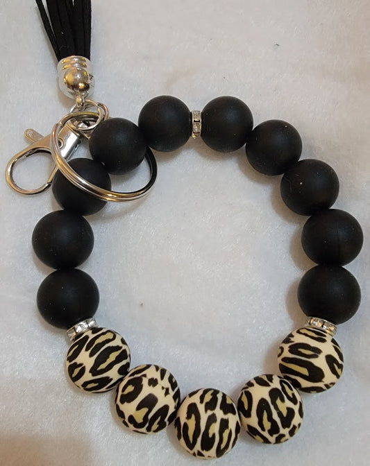 Leopard Wristlet Keychain