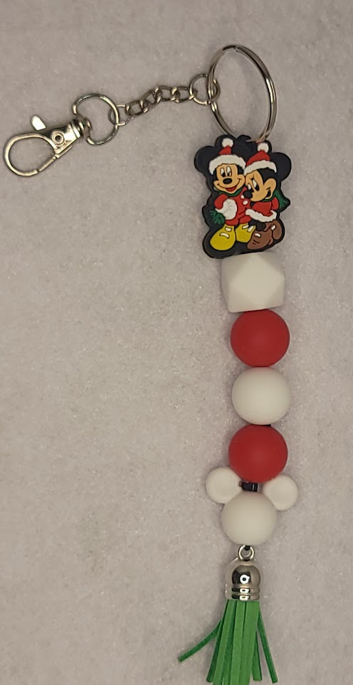 Minnie and Mickey Christmas KeyChain