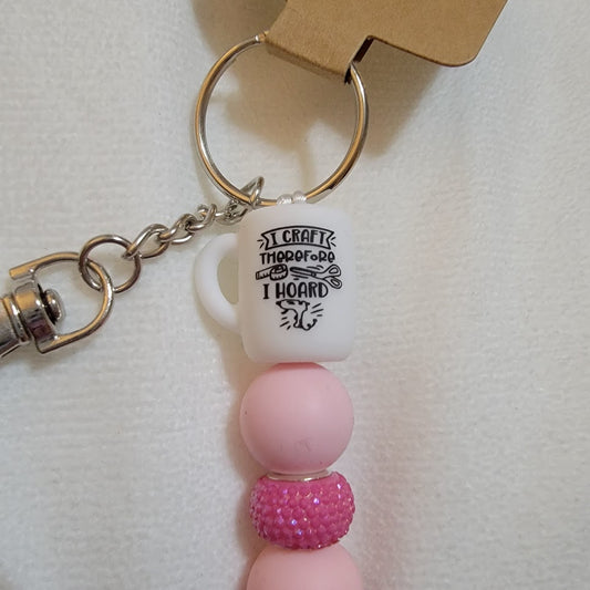 "I craft, therefore I hoard" Keychain