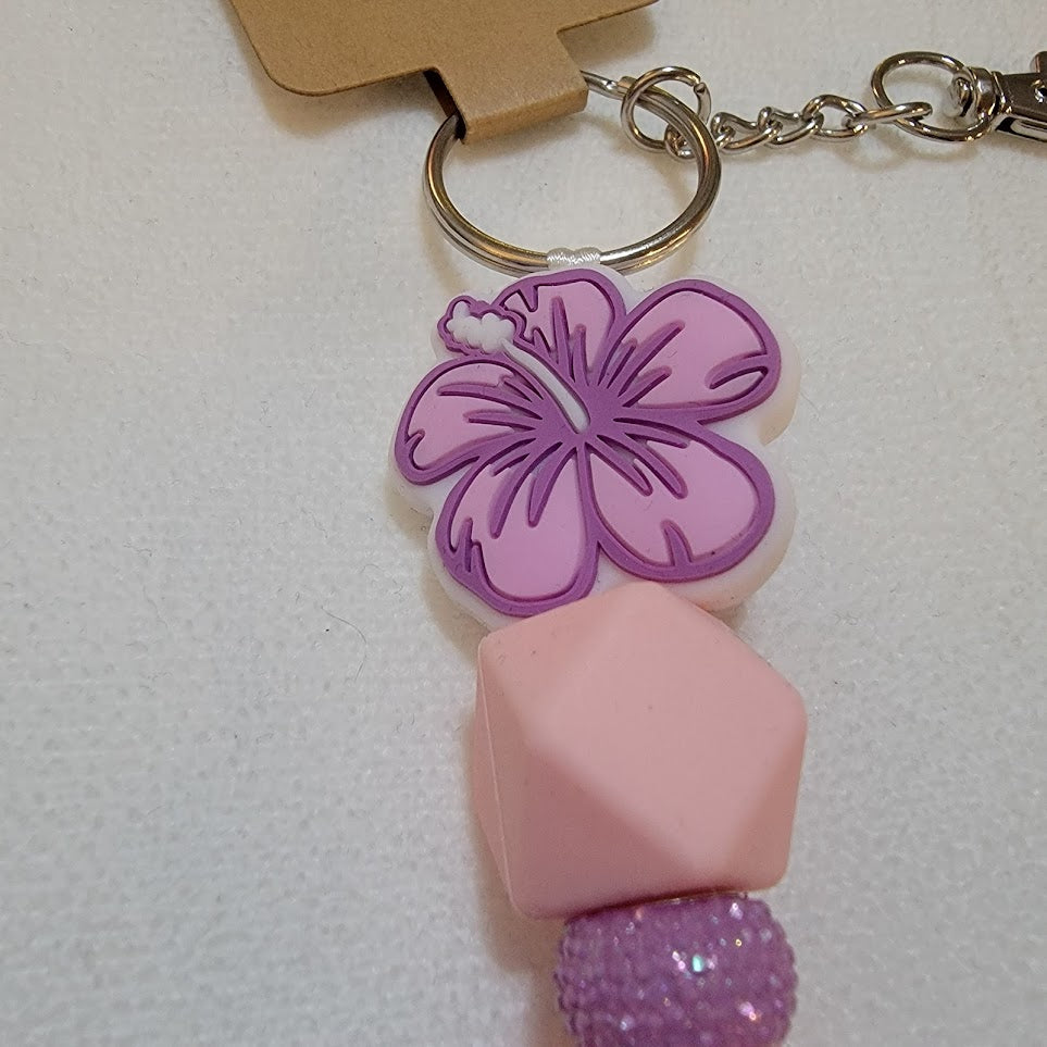 Hawaiian Flower Keychain