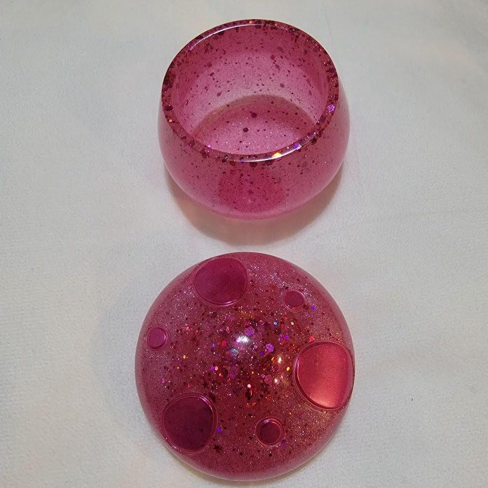 Pink Mushroom Trinket Box