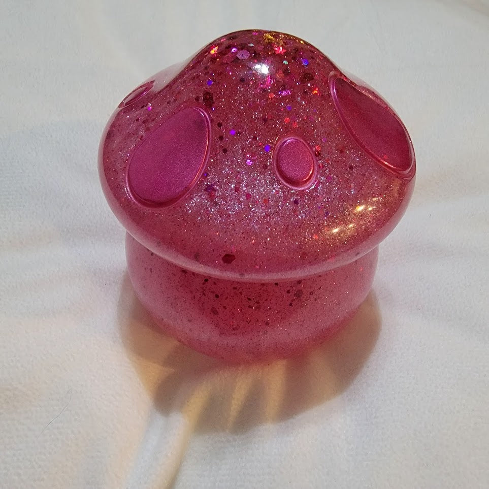 Pink Mushroom Trinket Box