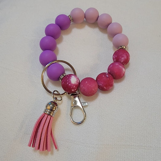 Purple and Pink Wristlet