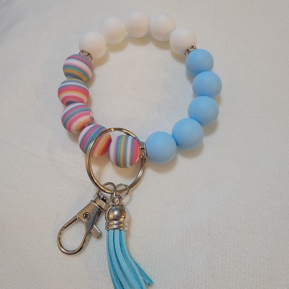 Rainbow Wristlet Keychain