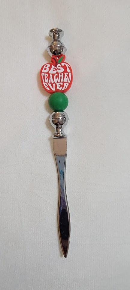 Beaded Letter Opener - "Best Teacher Ever"