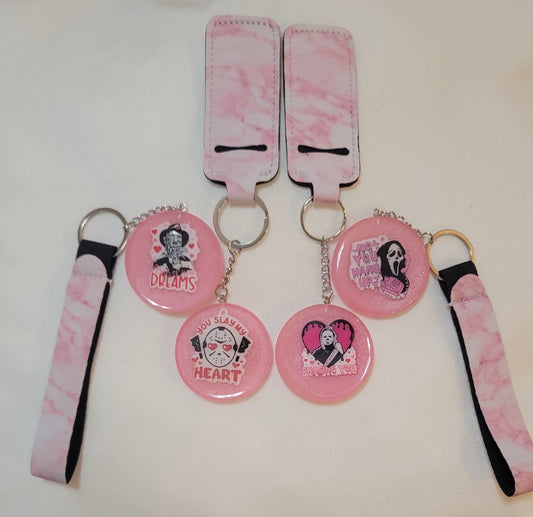 Horror Movie Valentines Keychains