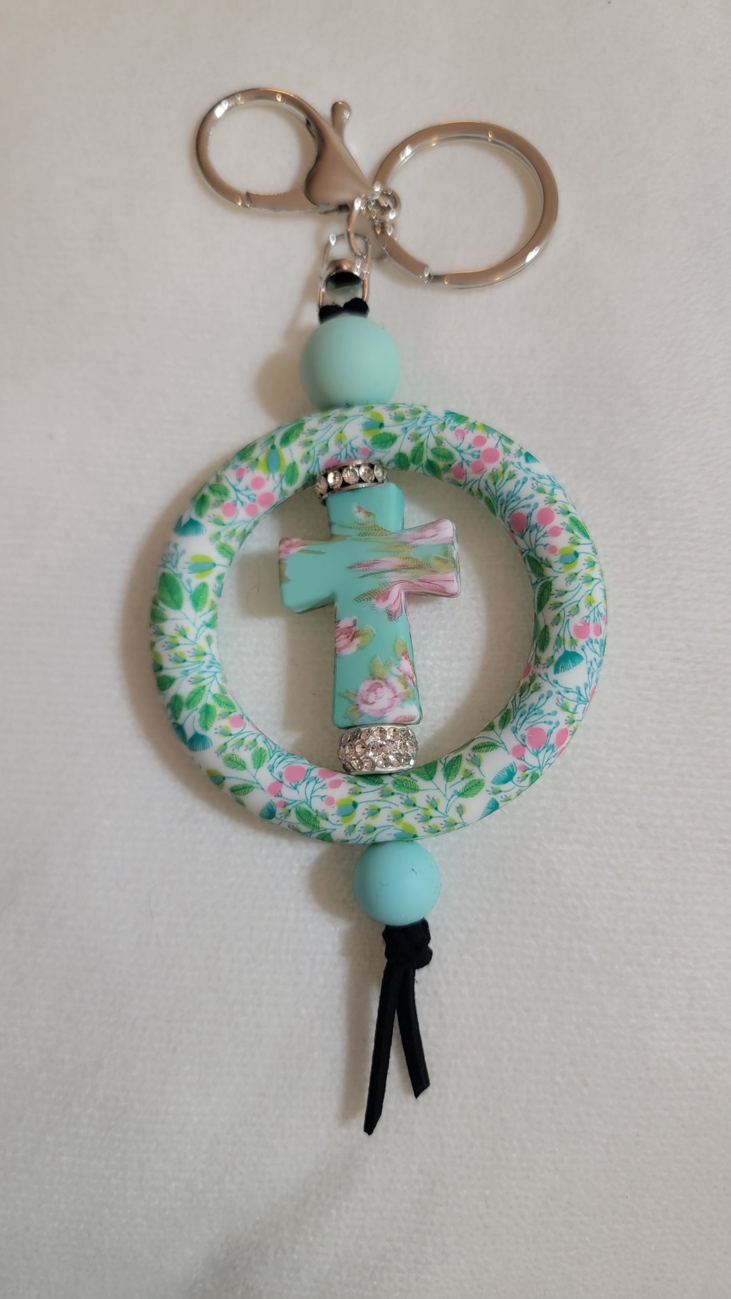 Flower Cross Keychain