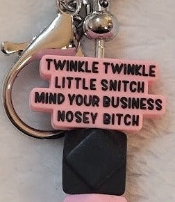 "Twinkle twinkle little snitch" bar keychain