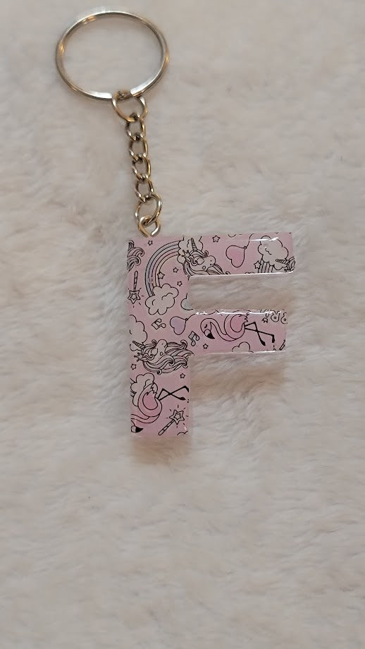 "F" Letter Keychain - Multiple Styles Available