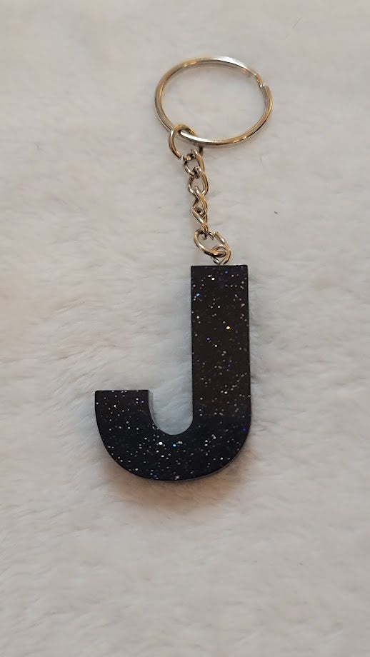 "J" Letter Keychain - Multiple Styles Available