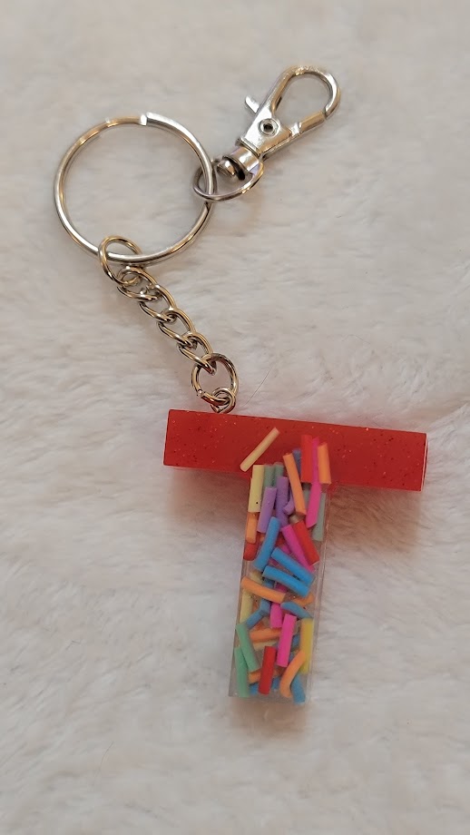 "T" Letter Keychain - Multiple Styles Available