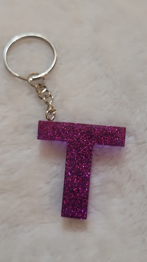 "T" Letter Keychain - Multiple Styles Available