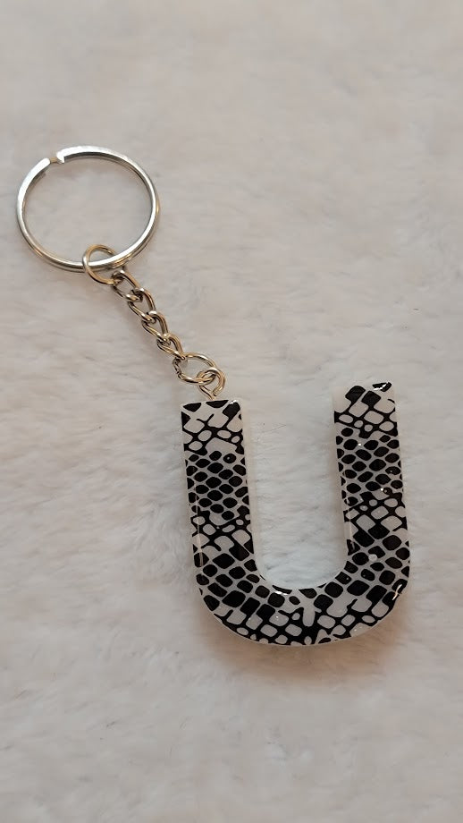 "U" Letter Keychain - Multiple Styles Available