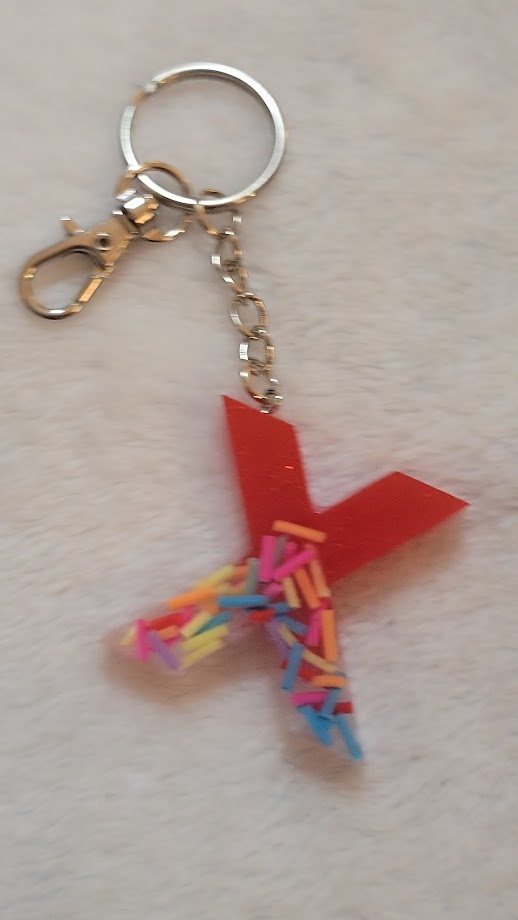 "X" Letter Keychain - Multiple Styles Available