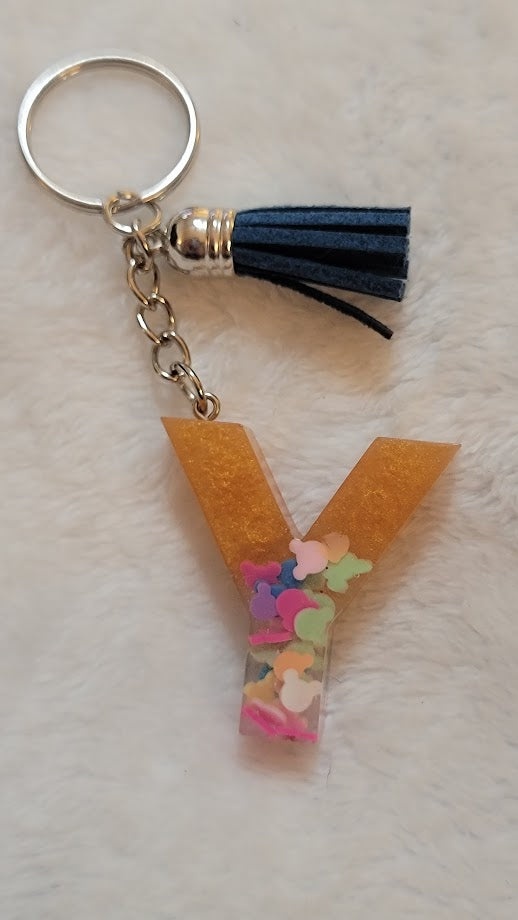 "Y" Letter Keychain - Multiple Styles Available