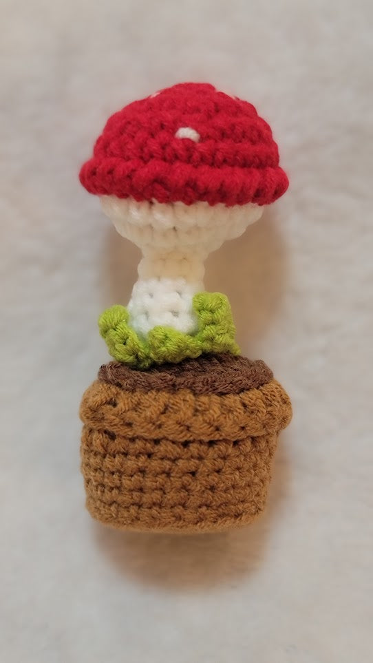 Crochet Potted Mushroom