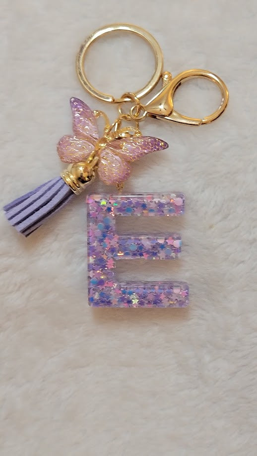 "E" Letter Keychain - Multiple Styles Available