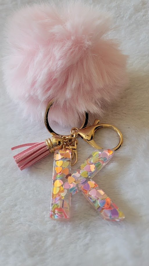 "K" Letter Keychain - Multiple Styles Available