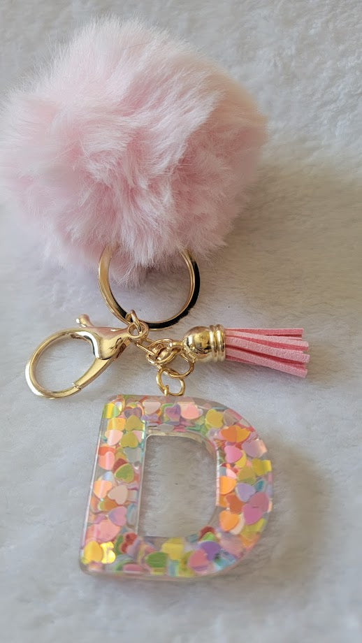 "D" Letter Keychain - Multiple Styles Available