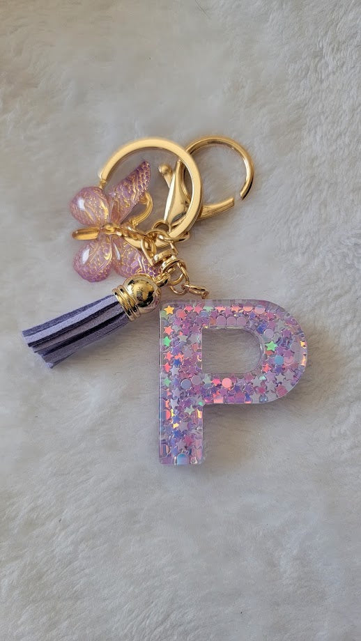 "P" Letter Keychain - Multiple Styles Available